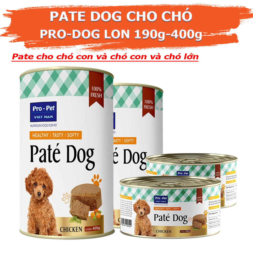 Pate Dog Dành Cho Chó, Pate Pro-Dog Lon 400g