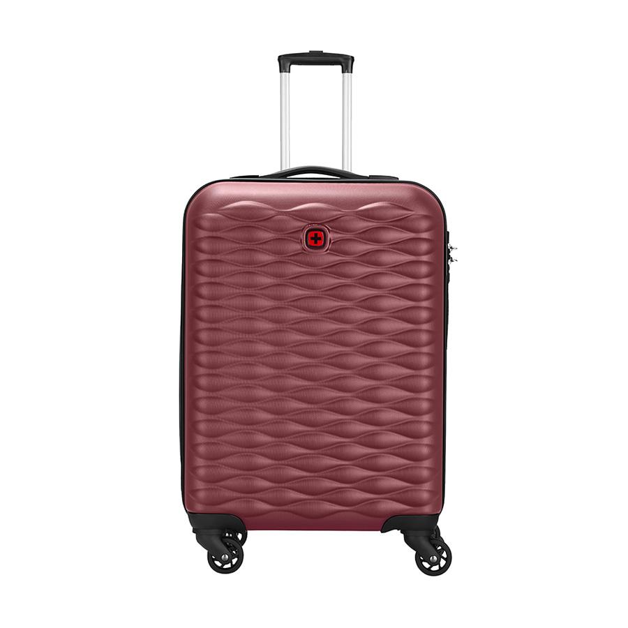 Vali kéo Wenger IN-FLIGHT WENGER - THỤY SĨ -  Thiết kế họa tiết sóng tinh tế Size 20/ 24/ 28 inch - Đỏ