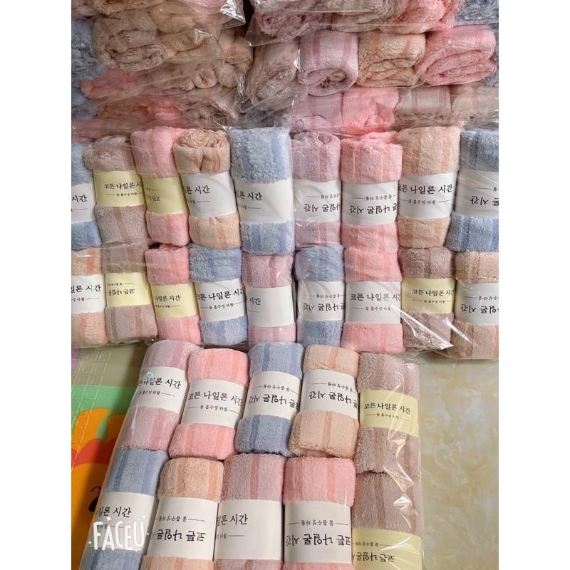 Set 10 khăn mặt cotton xuất Hàn