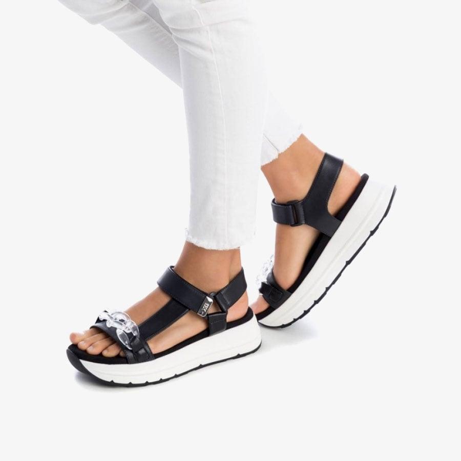 Giày Sandals Nữ XTI Black Pu Ladies