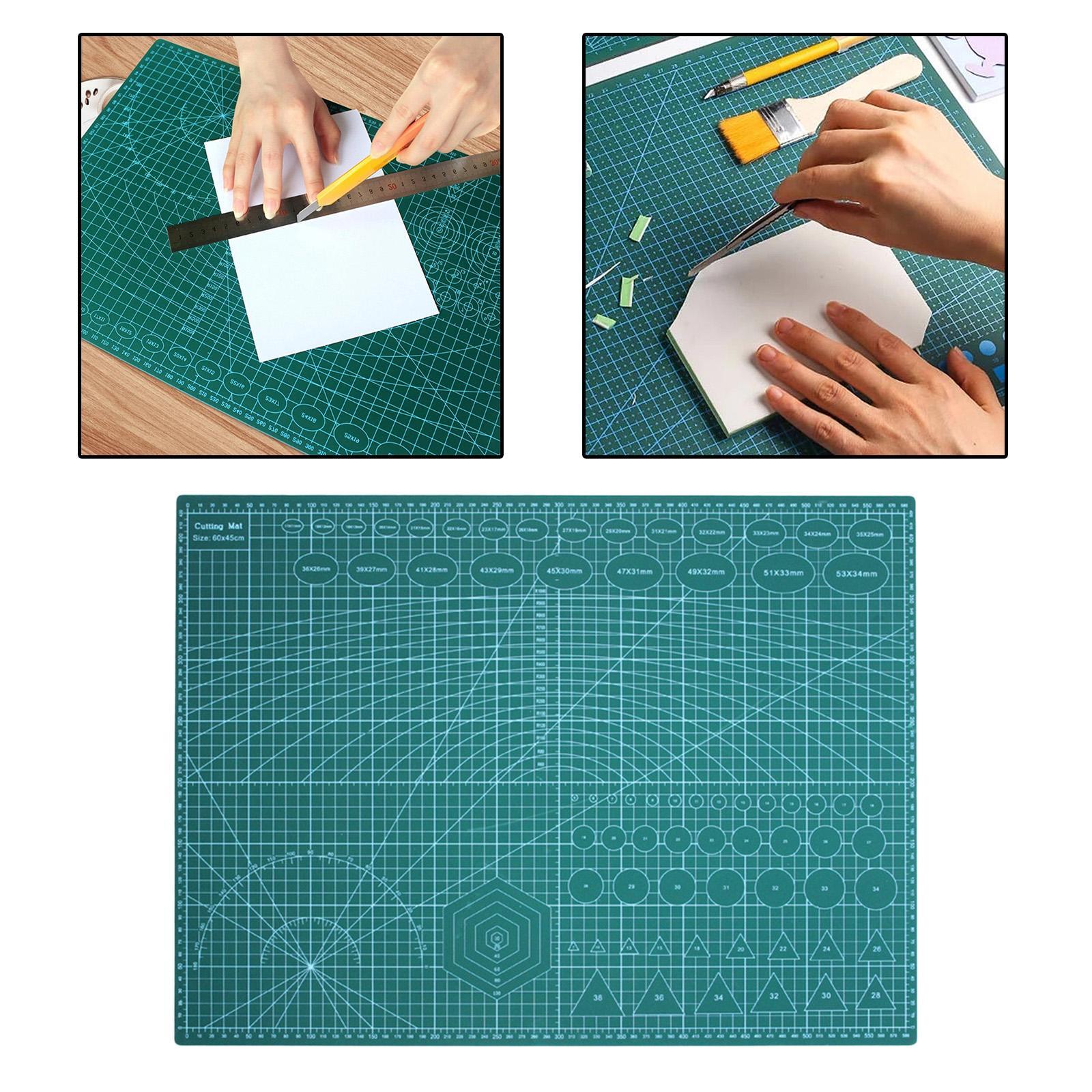 2-3pack A1/A2/A3/A4 Cutting Mat Rotary Cutter Knife Printed Grid Craft green