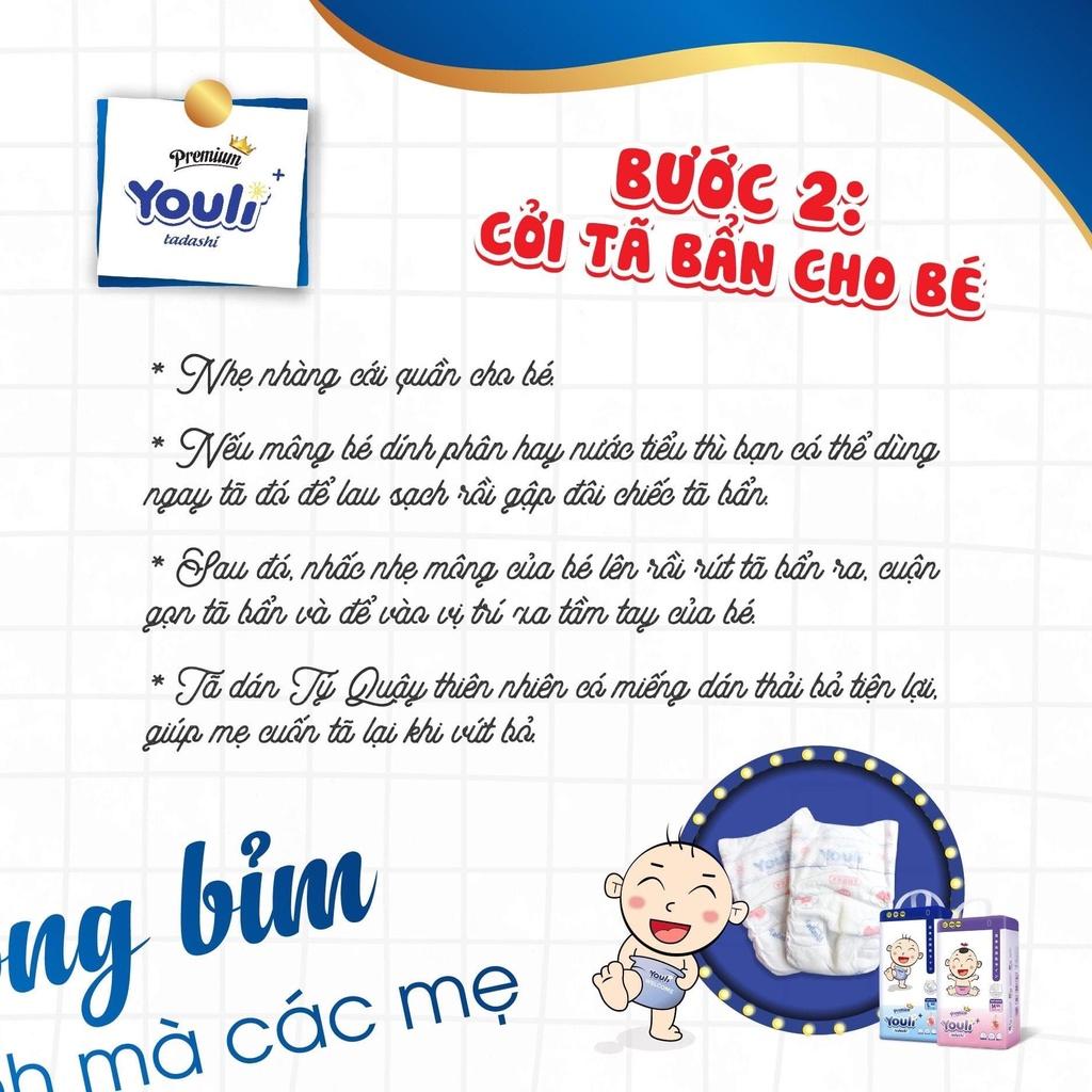 Set 2 Miếng Thử Tã Bỉm YOULI Tý Quậy Đai Chun Mềm Mại, Mỏng Nhẹ Siêu Thấm Hút Đủ Size NB - 3XL Cho Bé Dưới 5 kg - 25 kg