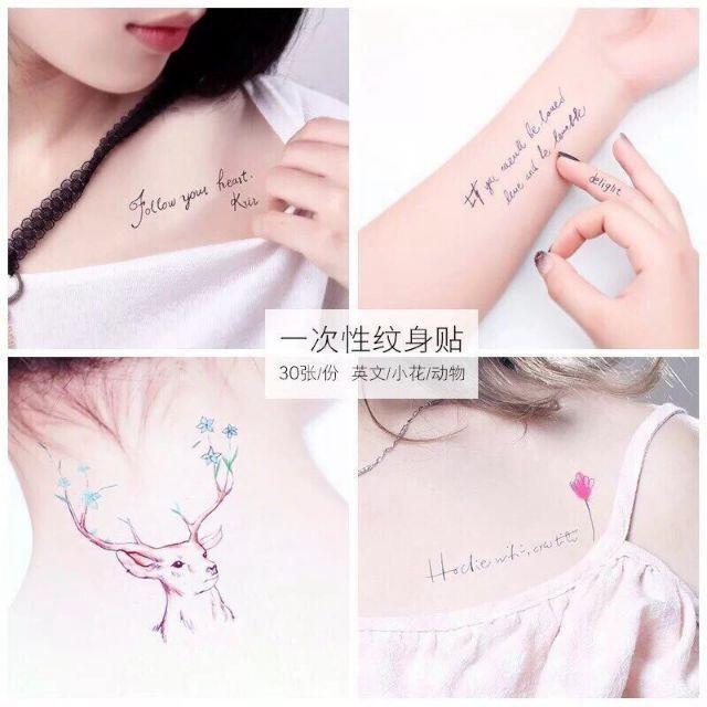 (GIÁ HỦY DIỆT) Combo 30 hình xăm tatoo cực đẹp ( giao mẫu ngẫu nhiên) giá rẻ