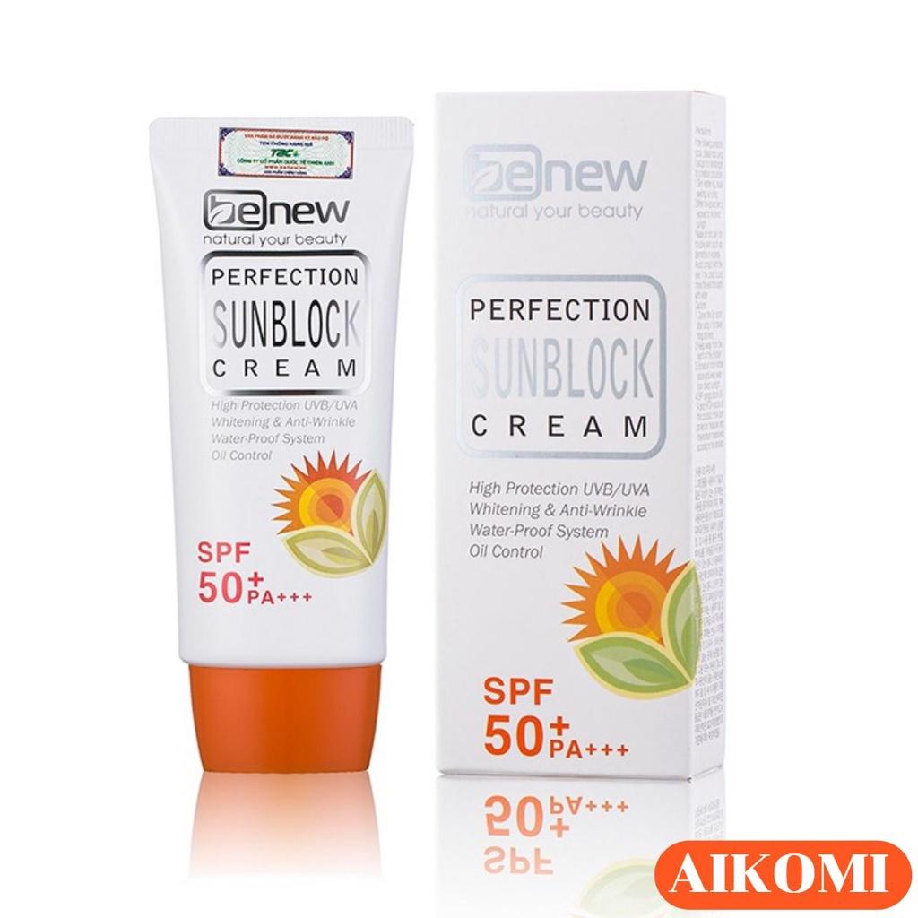 Kem Chống Nắng Hàn Quốc BENEW trắng da, lên tone Perfection Sunblock 50ml - SPF 50 PA+++