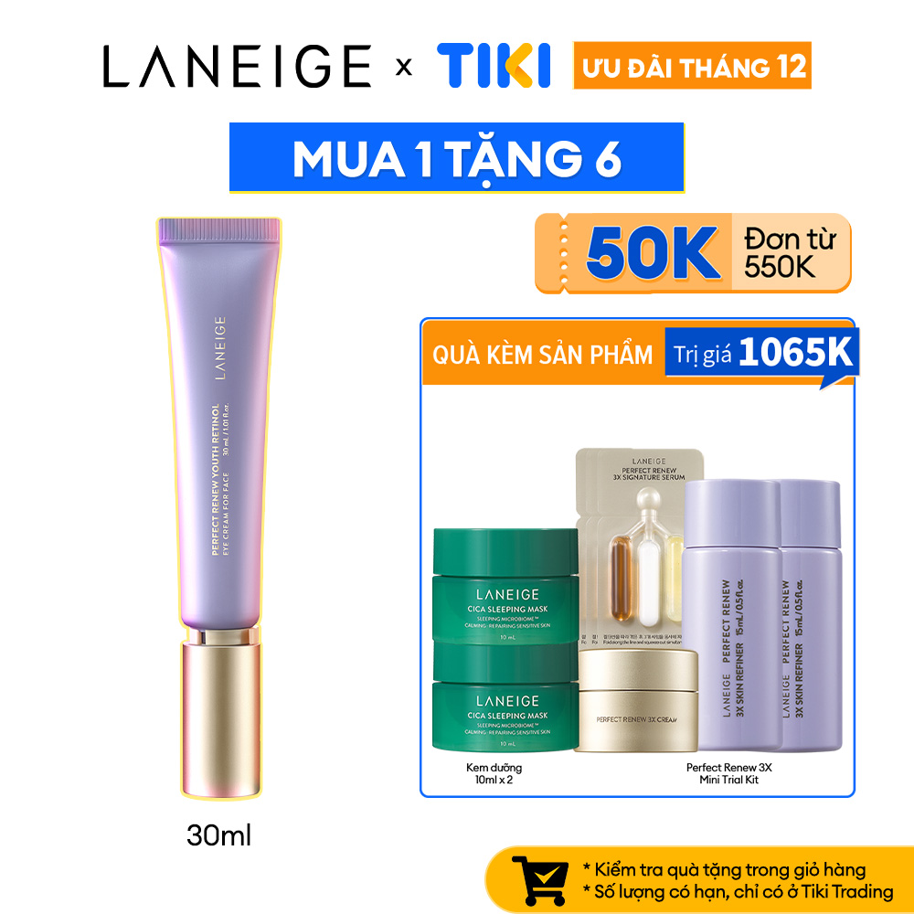 Kem Dưỡng Ngăn Ngừa Lão Hóa Vùng Mắt Laneige Perfect Renew Youth Retinol 30ml