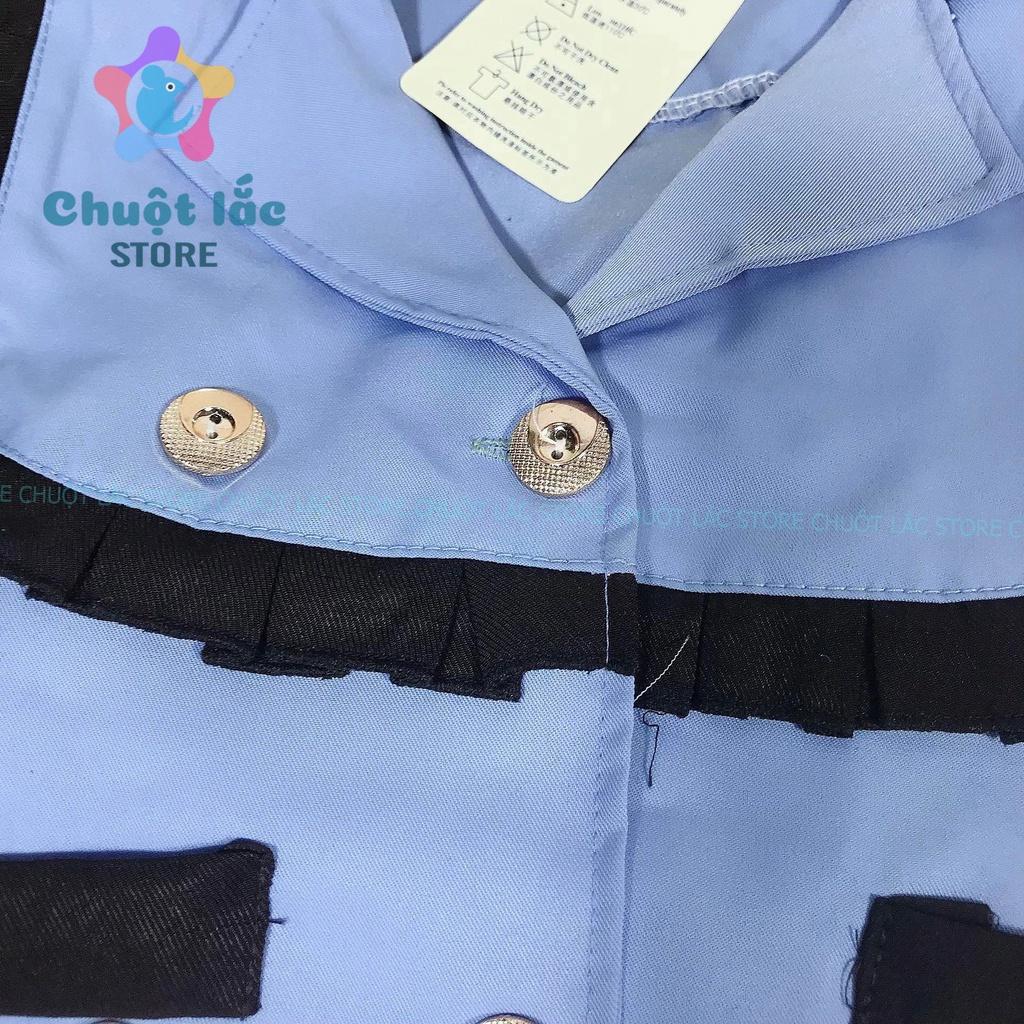 Sét Vest Bé Gái Chuột Lắc Store Kiểu Giả Váy 8kg Đến 22kg Màu Xanh