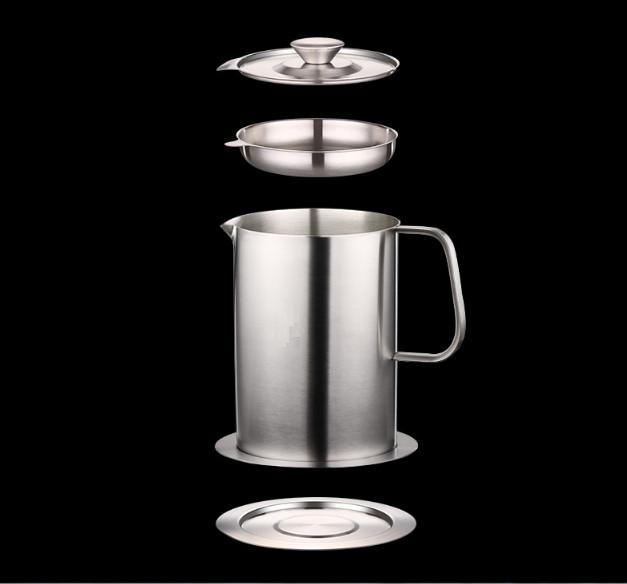 Ca Lọc Dầu Inox 304 - 16.5x17cm, 1500ML - GDHN Loại Tốt