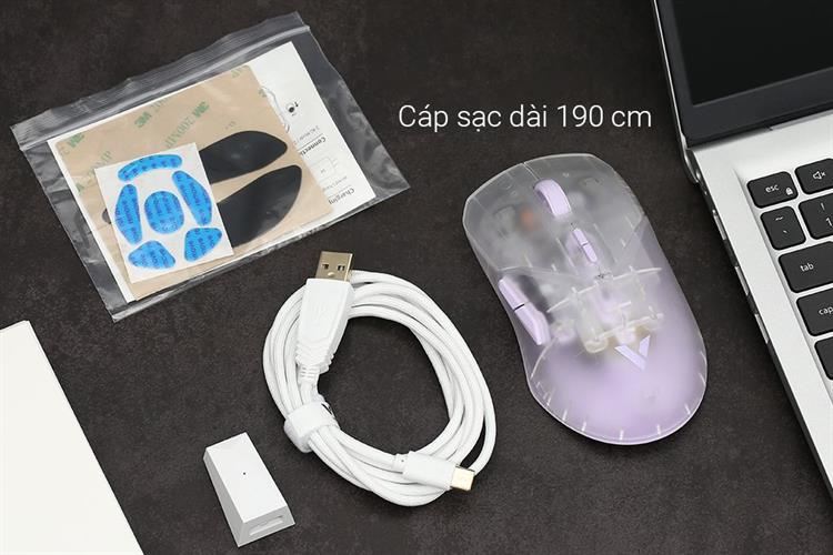 Chuột Gaming Không Dây Rapoo VT9 Air 4K Transparent – Siêu Nhẹ 49g, Cảm Biến 4K, Thiết Kế Trong Suốt Cực Đẹp - Hàng Chính Hãng