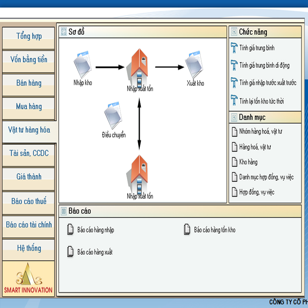 Phần mềm kế toán SIS INNOVA 9.0 (Sản xuất - Xây lắp) - Hàng chính hãng - Ứng dụng công nghệ SQL SERVER - Cập nhật ngay lập tức các thông tư mới nhất