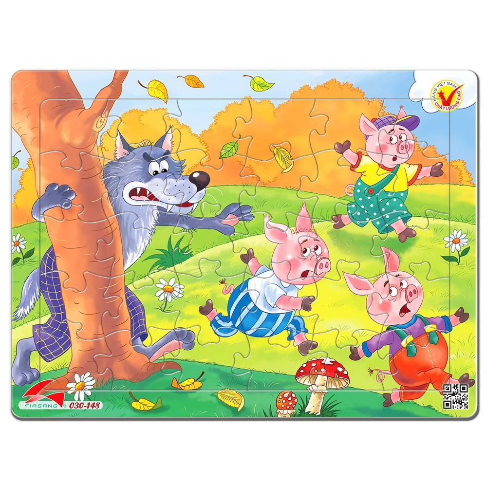 Tranh Xếp hình A4 kích thước 19 x 25.5 cm chủ đề truyện tranh