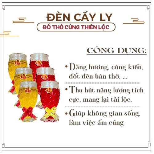 Hộp Đèn Cầy Ly Cá Cao 14cm Cháy Liên Tục 2 Ngày Đồ Thờ Cúng Thiên Lộc - Hộp 12 Ly