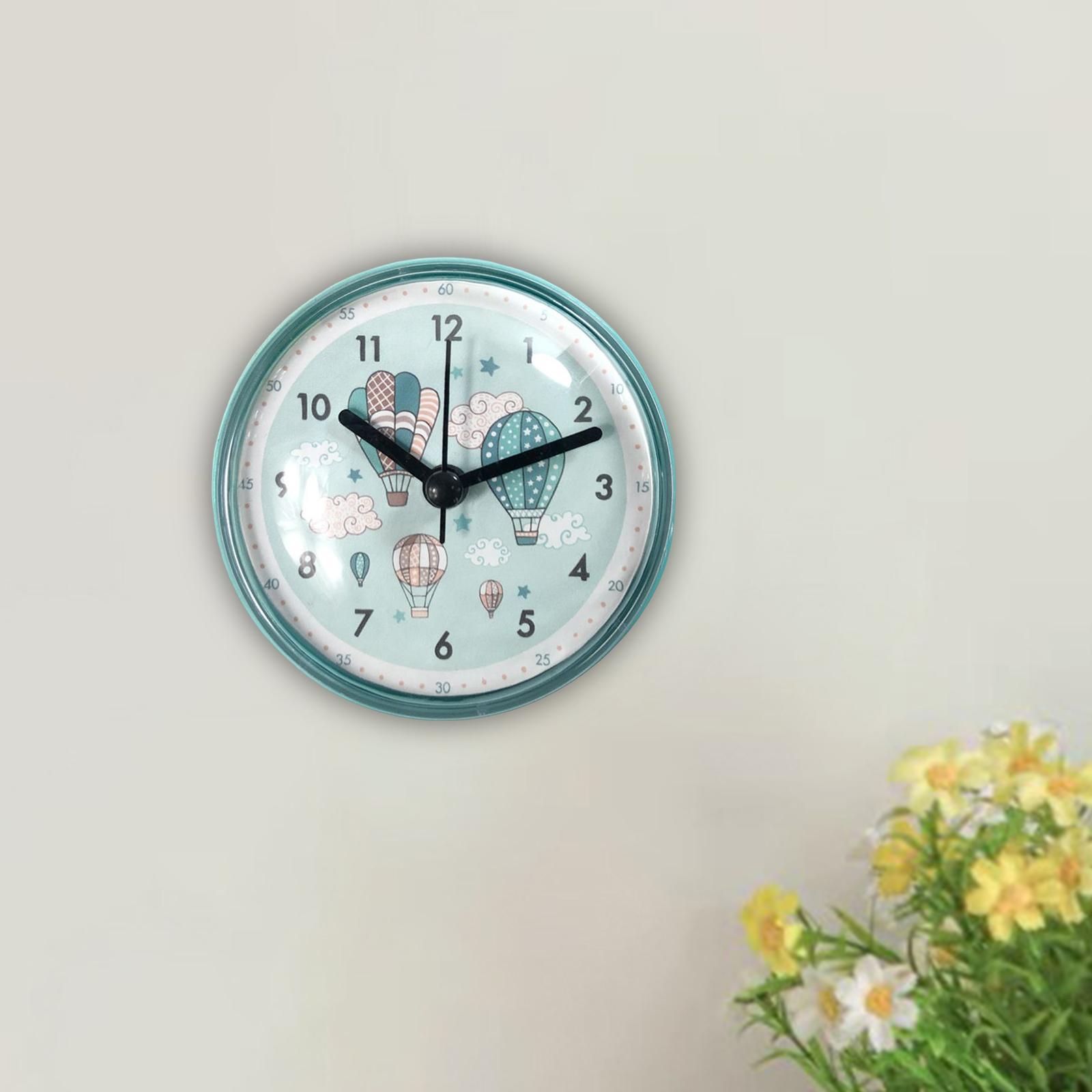 Table Clock Waterproof Mini Wall Clock for Desk Bathroom Decoration