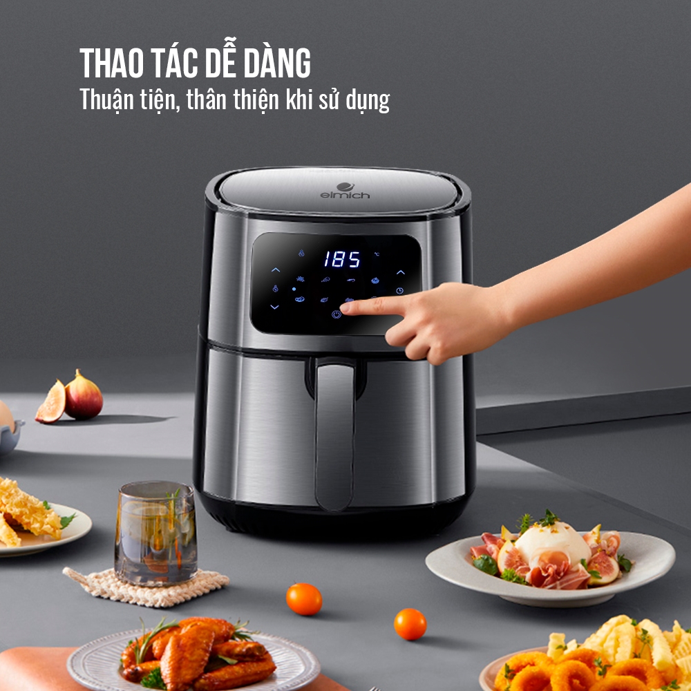 Nồi chiên không dầu Elmich AFE-3946OL 5.5 Lít - Hàng Chính Hãng