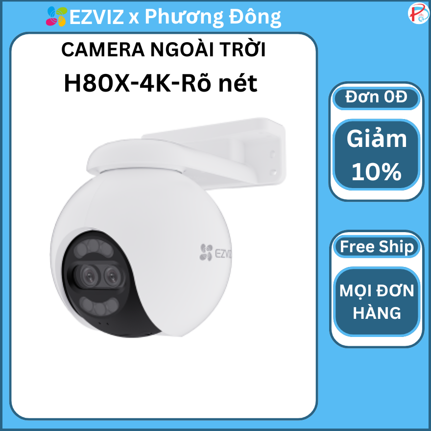 Camera WiFi quay quét EZVIZ H80x Dual 4K 8MP - hàng chính hãng