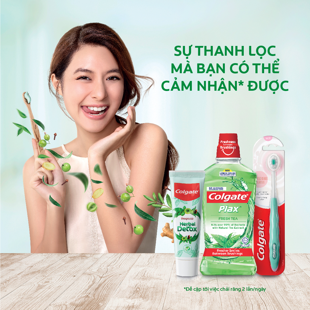 Bộ 2 kem đánh răng Colgate thảo mộc thiên nhiên Herbal Detox 120g/tuýp