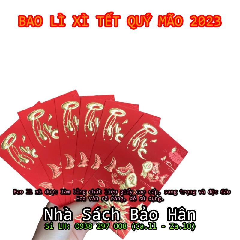 Bao Lì Xì Tết 2023 Giấy Nhung Hàng Đẹp độc lạ màu đỏ may mắn năm QUÝ MÃO - Nhiều Mẫu Cực Đẹp