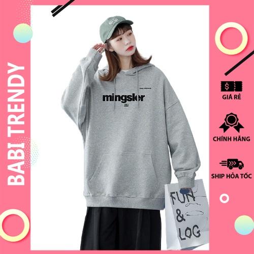 Áo hoodie nam nữ áo khoác MINGSLER unisex nỉ phong cách ovesize siêu đẹp Form Rộng – ST27 - babitrendy