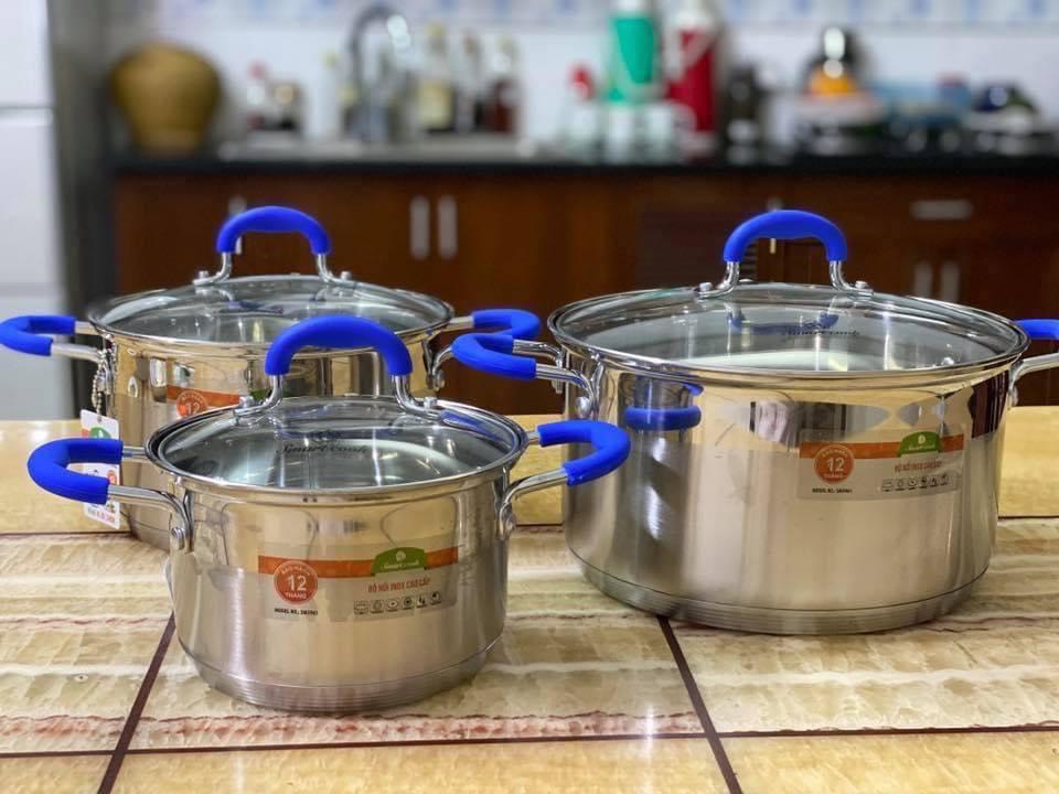 Bộ nồi Inox Elmich Smartcook 3 chiếc cỡ 16cm, 20cm, 24cm - 2355961