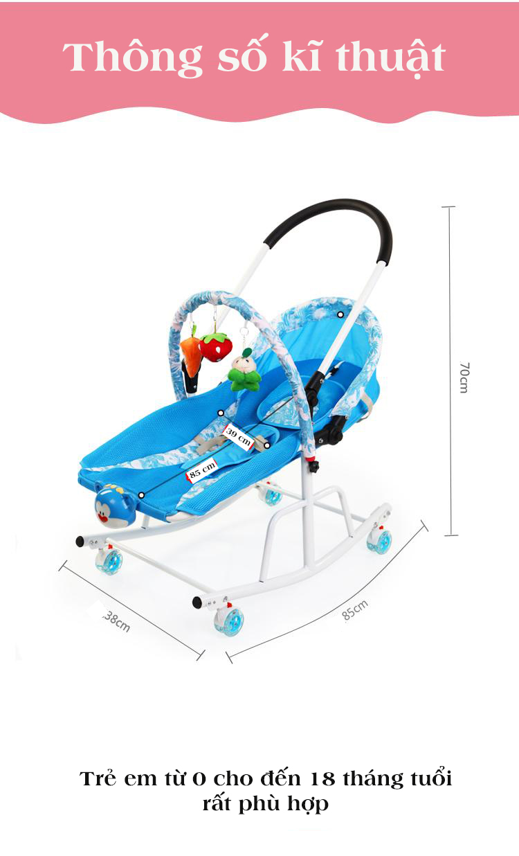 Ghế bập bênh kiêm xe đẩy 2 chiều Ghế bập bênh kiêm xe đẩy 2 chiều
