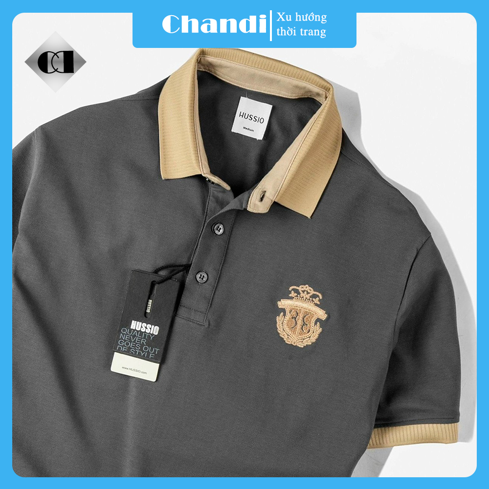 Áo Thun Polo Nam Tay Ngắn Unisex thương hiệu Chandi thiết kế cố bẻ thêu không bong tróc khi giặt PLN2