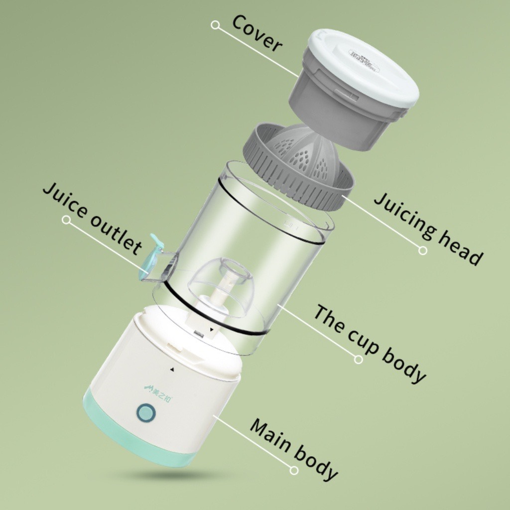 Máy vắt cam tự động, máy ép cam, máy ép hoa quả đa năng nhỏ gọn dung tích lớn, pin sạc không dây tiện lợi di chuyển - Hàng chính hãng