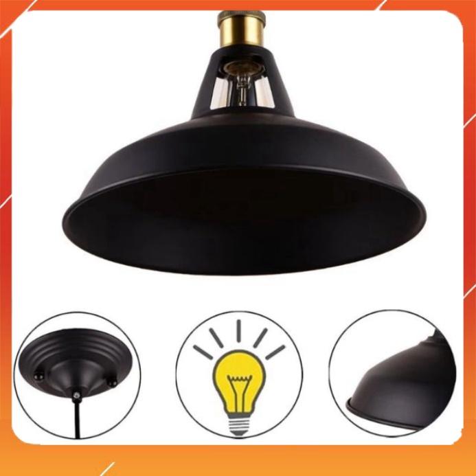 Đèn thả chao tròn hở cổ đui đồng phi 300 trang trí quán HL1008-300