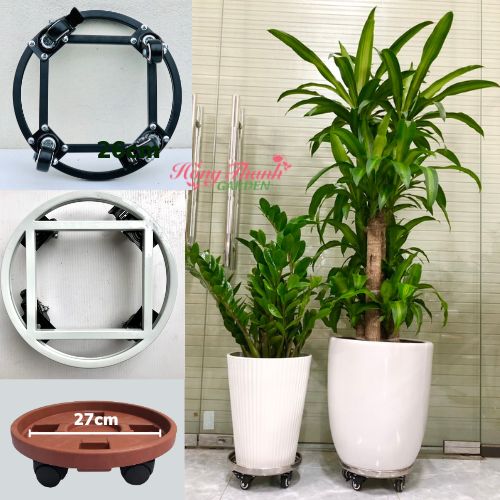 Đế chậu thông minh ĐK 25-50cm, đế chậu thông minh cao cấp Hồng Thanh Garden, Kệ để chậu có bánh xe di chuyển, có chốt an toàn, chất liệu hợp kim cao cấp, chịu lực tối đa 200kg đến 400kg