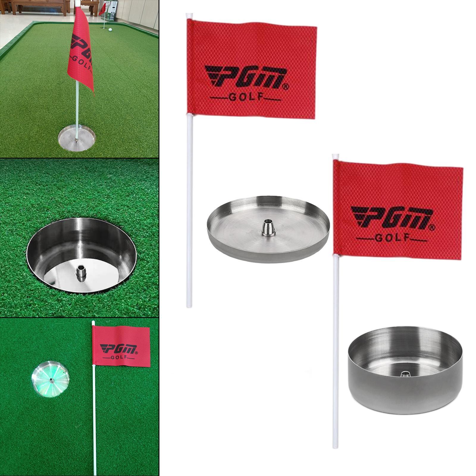 Golf Green Hole Cup Cờ Cờ Cờ Cờ Thực hành Nhấn Công cụ đào tạo Color: 4cm