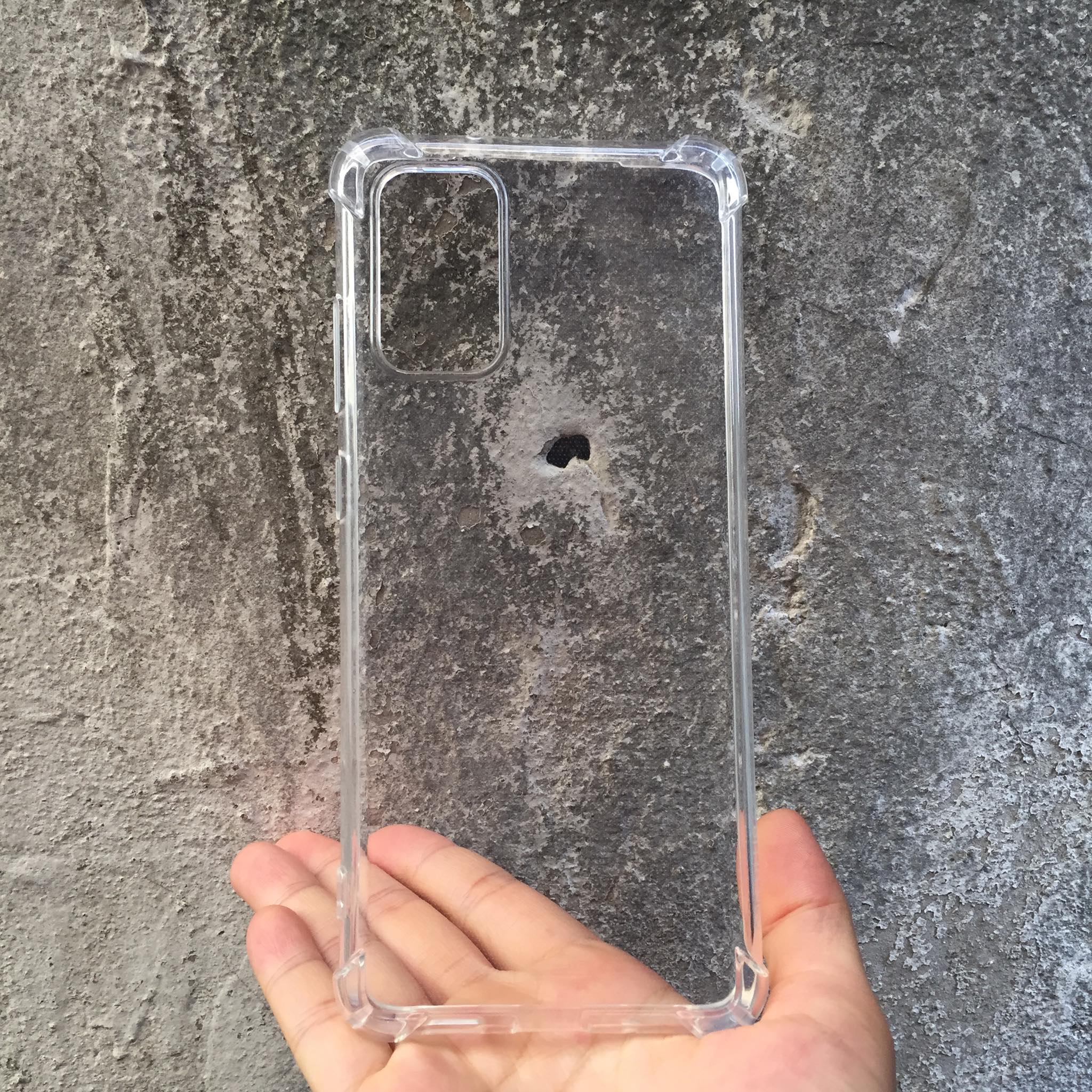 Ốp lưng silicon cho Samsung Galaxy S20 Plus - chống sốc gờ cao 4 góc trong suốt