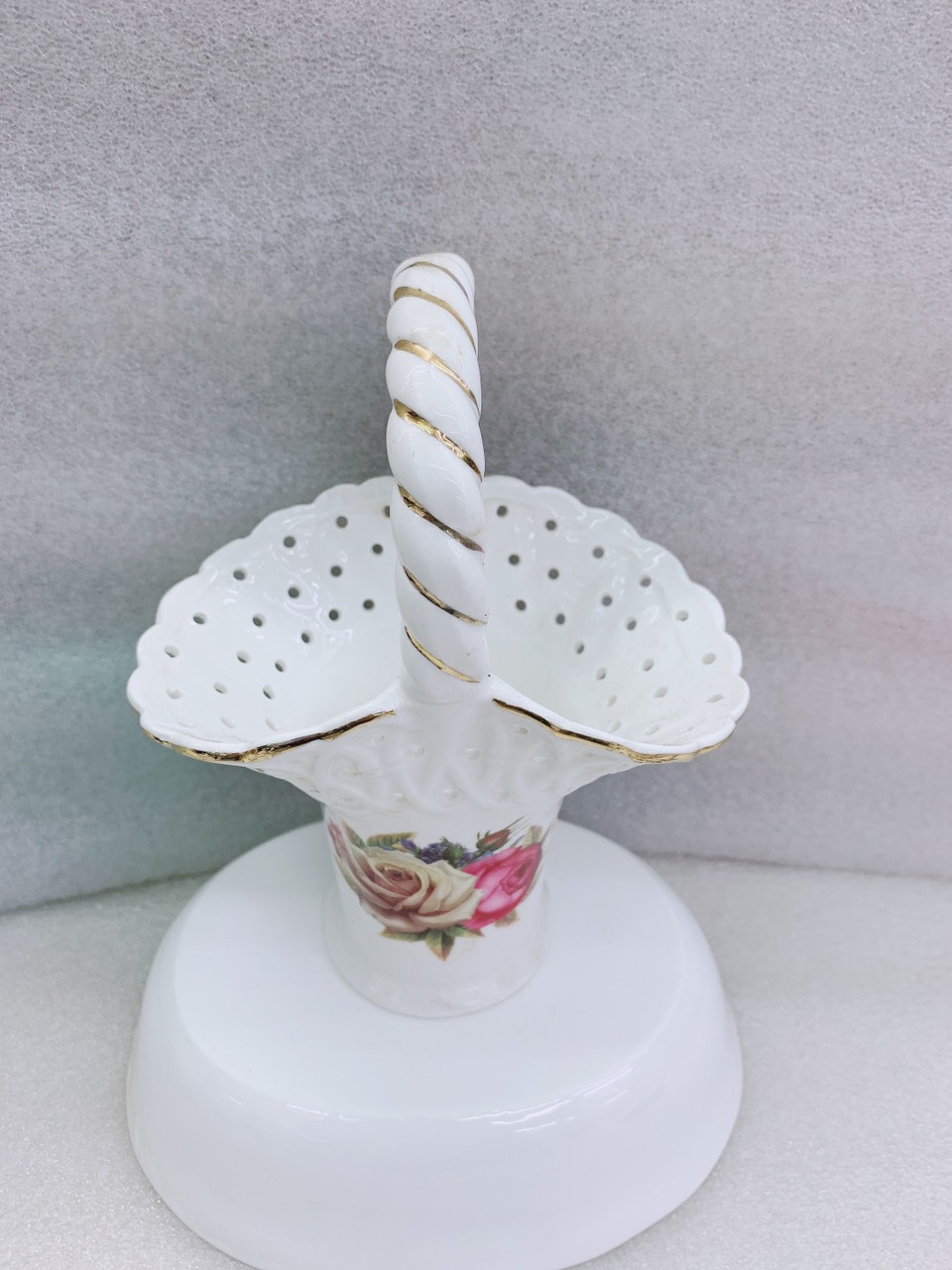 Giỏ sứ  cao cấp đựng thìa dĩa ăn hoa quả - ANTH621