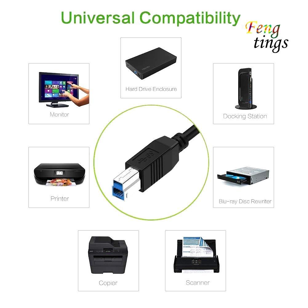 Dây Cáp Kết Nối Máy In Tốc Độ Cao Usb 3.0 Type A Sang B Hub