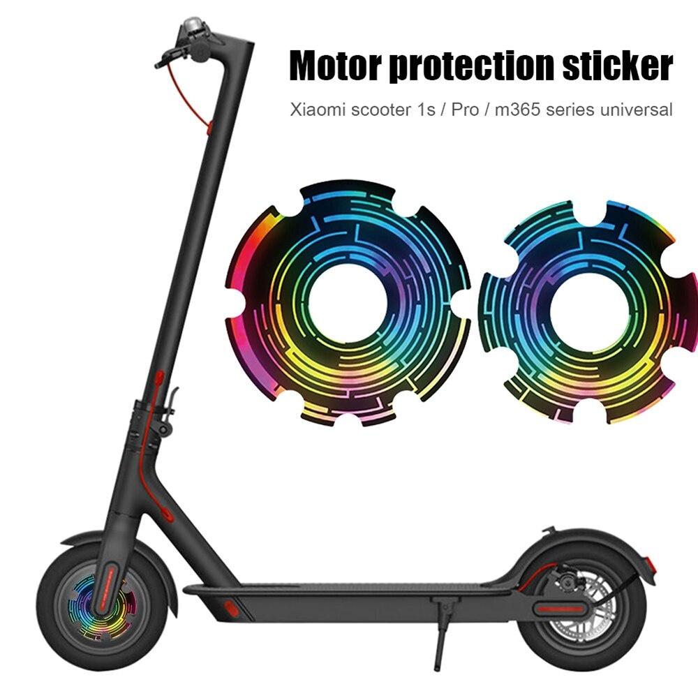 2Pcs Electric Scooter Front Wheel Sticker PVC Waterproof Motor Protective Cover Shell Kick Scooter Parts for Xiaomi M365/1s/pro2