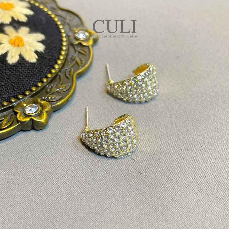 Khuyên tai bạc nữ S925, hình giọt nước đính đá sang trọng HT684 - Culi accessories