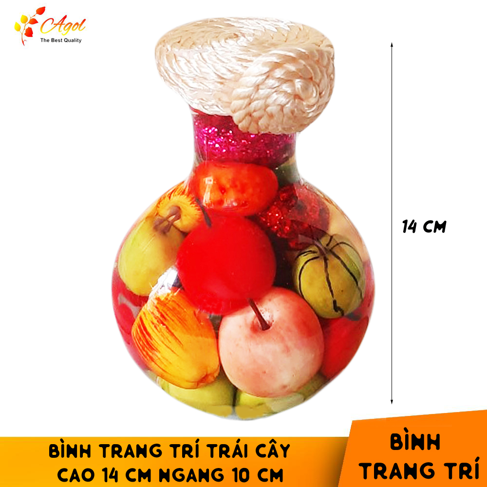 Bình trang trí trái cây mini (cao 14cm * ngang 10 cm)