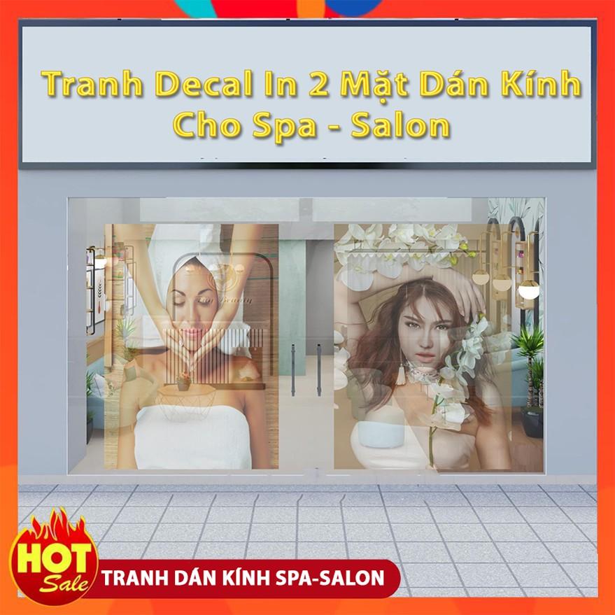 Ảnh Dán Kính 2 Mặt Cho Spa Salon TẶNG KÈM TRANH DÁN 40X60 KHI MUA COMBO