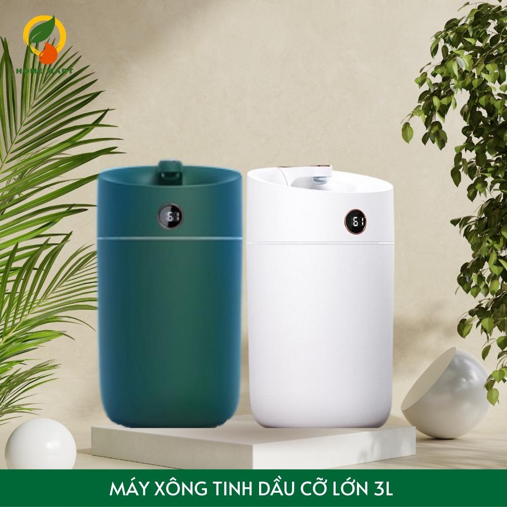 Máy khuếch tán tinh dầu cỡ lớn Humidifier dung tích 3L, đèn Led, không ồn, tạo độ ẩm phòng điều hòa, khuếch tán tinh dầu