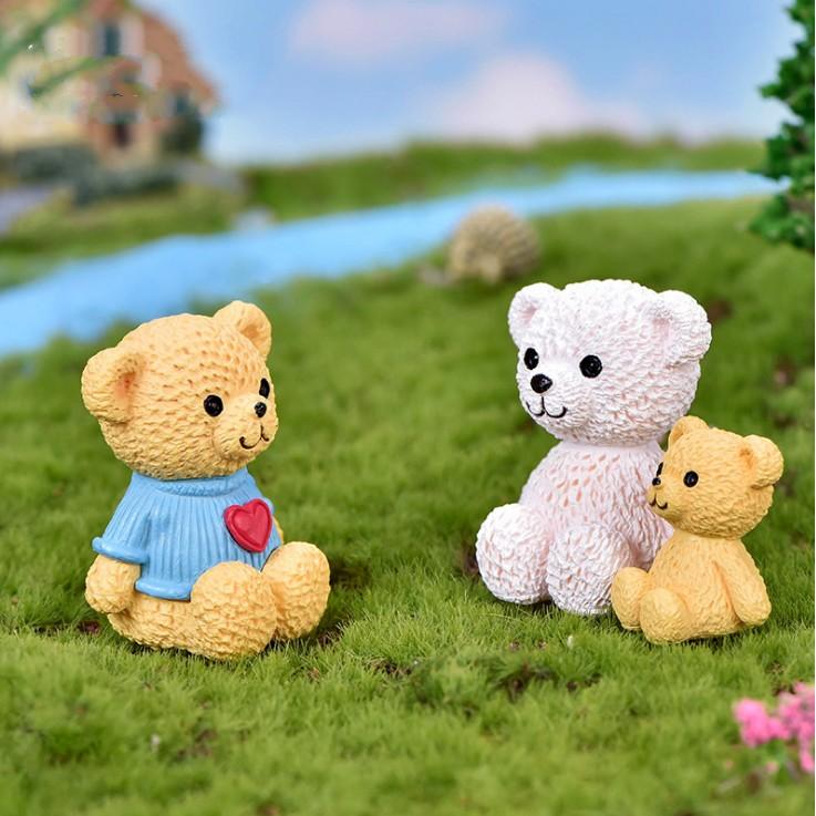 Mô hình gấu Teddy dễ thương cho các bạn làm móc khóa, DIY