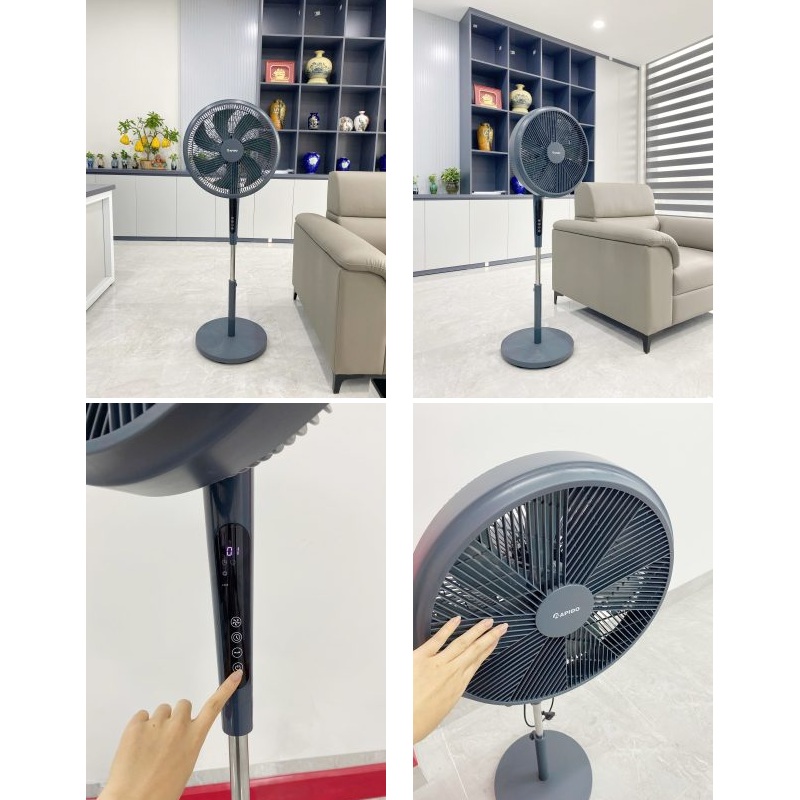 Quạt đứng Rapido RWF – 45PGD có điều khiển từ xa, hẹn giờ, sải cánh lớn - Hàng chính hãng