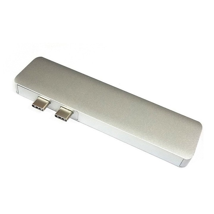 Bộ chia 2 cổng USB-C ra 2 cổng USB-A và 1 cổng USB-C kiêm đầu đọc thẻ