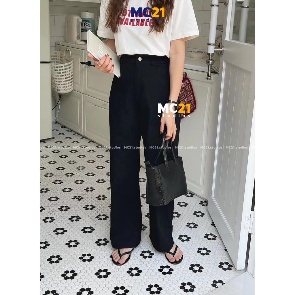 Quần kaki dáng suông MC21.STUDIOS cạp sau chun lưng cao Ulzzang Streetwear Hàn Quốc chất xịn mềm mịn Q3203