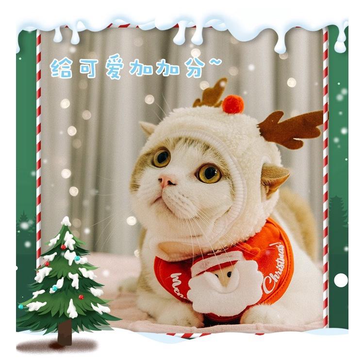 Mũ và yếm noel cho chó mèo - Thời trang chó mèo