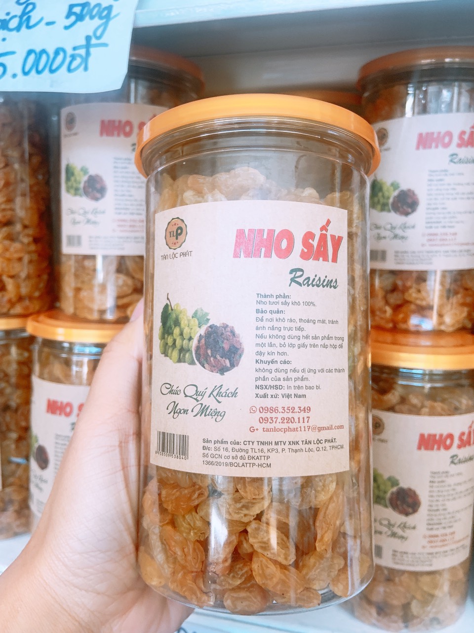 NHO VÀNG SẤY KHÔ TÂN LỘC PHÁT COMBO 2 HŨ - MỖI HŨ 500G