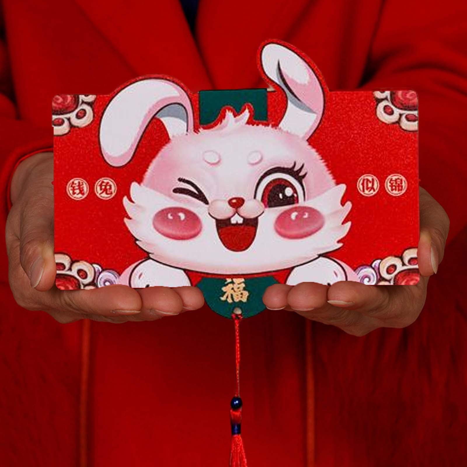 1 cái x Bao Lì Xì Tết Nguyên Đán Bữa Tiệc Năm Mới Túi Tiền May Mắn Năm Con Thỏ