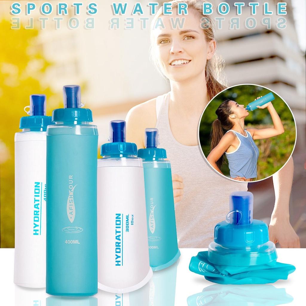 Portable Folding Water Bottle TPU Outdoor Sports Soft Water Bag Running Folding Water Bottle Hiking Camping Soft Flask Water Bag