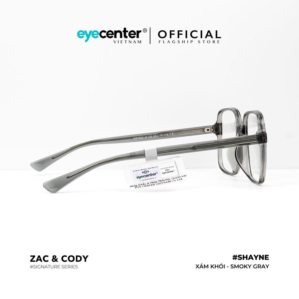 Gọng kính cận vuông nam nữ A45-S chính hãng SHAYNE by ZAC CODY nhập khẩu Eye Center Vietnam