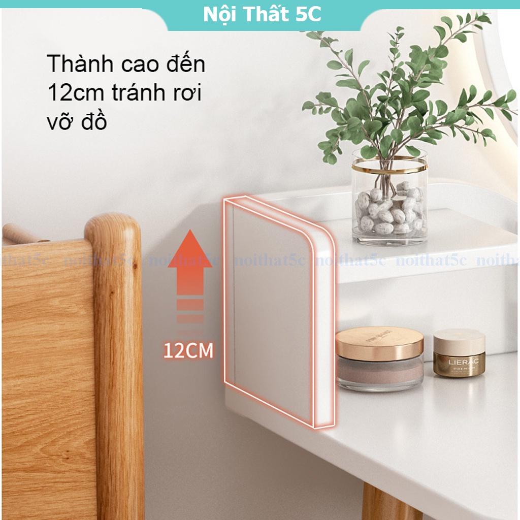 Bàn trang điểm phong cách Bắc Âu thiết kế hiện đại tích hợp đèn LED cảm ứng thông minh, chất liệu gỗ cao cấp, bền bỉ