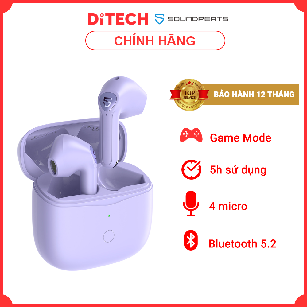 Tai nghe Bluetooth True Wireless Soundpeats Air3 - Hàng chính hãng
