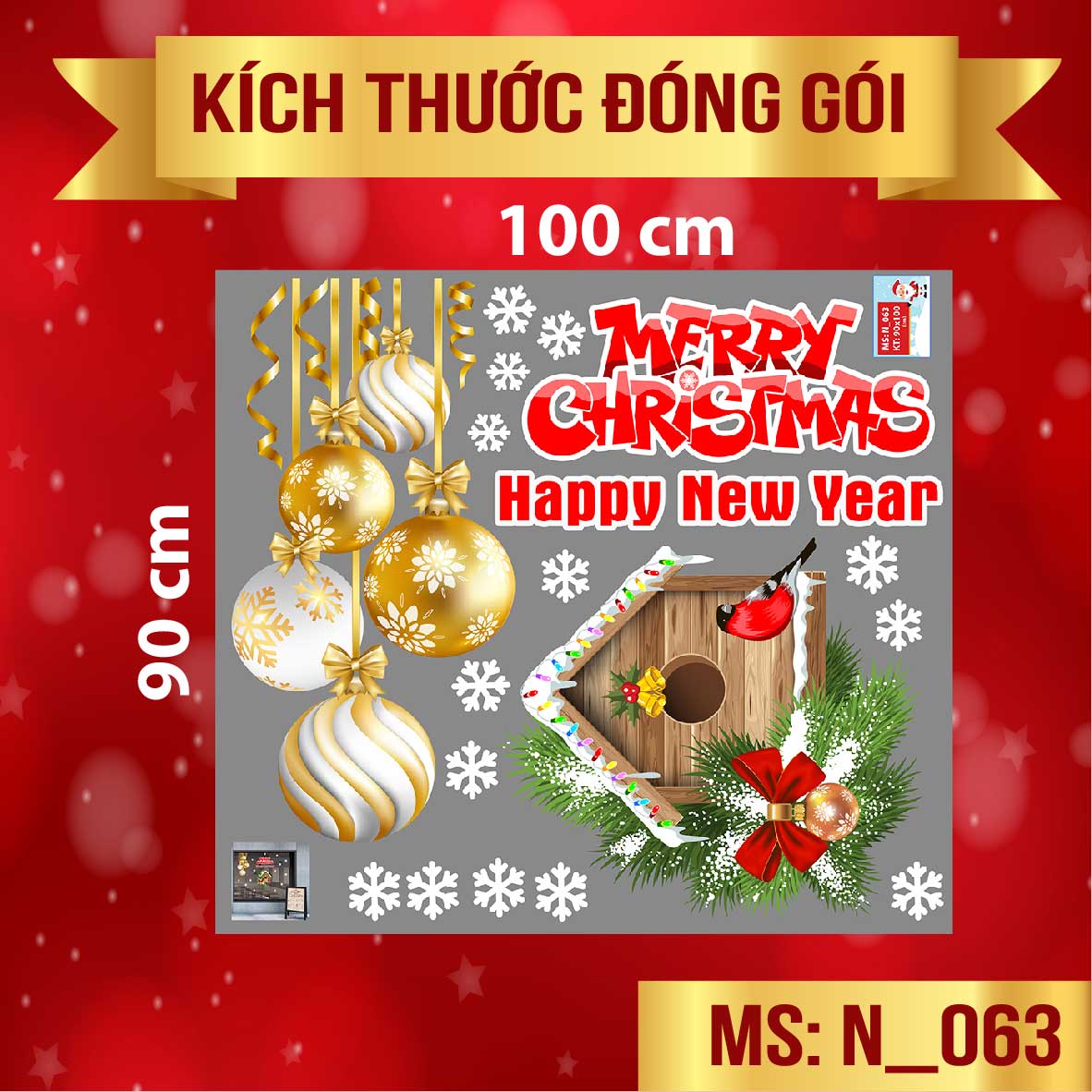 DECAL TRANG TRÍ NOEL 2021 COMBO SỐ 50