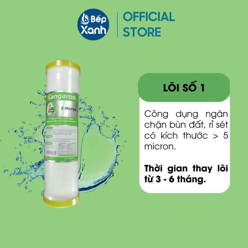 Bộ lõi lọc thô Kangaroo số 1,2,3 - Hàng Chính Hãng