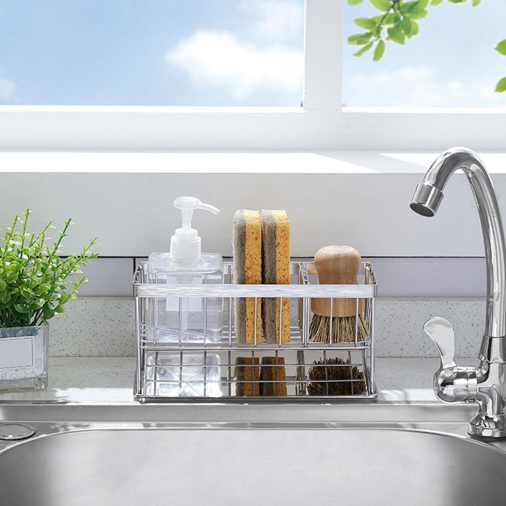 Sink Rack Sponge Holder Storage Dishcloth Holder for Countertop